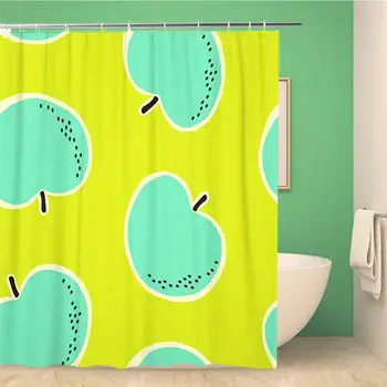 Bathroom Shower Curtain Green Food Apples Yellow Pattern Retro Black Color Cute Polyester Fabric 72x78 inches Waterproof Bath
Bathroom Shower Curtain Green Food Apples Yellow Pattern Retro Black Color Cute Polyester Fabric 72x78 inches Waterproof Bath