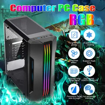 Computer PC Case Desktop Case Cover USB3.0 Interface Transparent Side Window 5 Fan for ATX/ m-atx /ITX Host Game PC Tower Case
Computer PC Case Desktop Case Cover USB3.0 Interface Transparent Side Window 5 Fan for ATX/ m-atx /ITX Host Game PC Tower Case