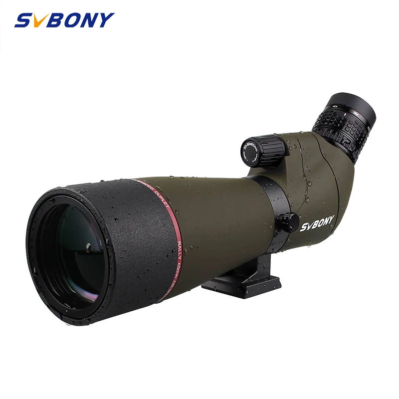 SVBONY SV13 20-60X80mm Spotting Scope Telescope for Hunting Zoom Range IPX7 Waterproof with Phone Adapter Bird Watching | Спорт и