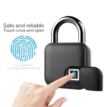 Padlock Stainless Steel Lock Biometric Intelligent Fingerprint Key Anti-Theft Lock For Bicycle Bike Door Luggage Garage Door
Padlock Stainless Steel Lock Biometric Intelligent Fingerprint Key Anti-Theft Lock For Bicycle Bike Door Luggage Garage Door