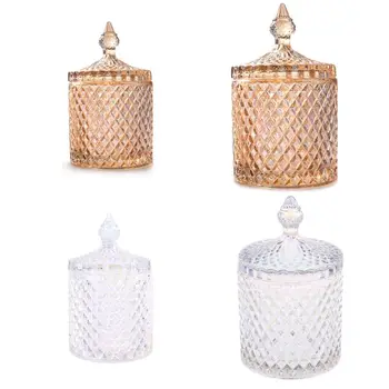 SFVEFVD 1PC Glass Candy Jars Stylish Jewlry Container Box Decorative Container With Lid Home Kitchen Organizing Bottles
SFVEFVD 1PC Glass Candy Jars Stylish Jewlry Container Box Decorative Container With Lid Home Kitchen Organizing Bottles