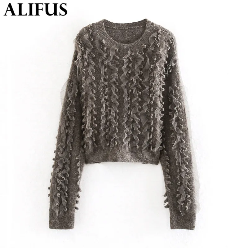 Fashion Za Women Sweaters 2019 Vintage Splicing Gauze O-Neck Casual Long Sleeve Loose Knitting Pullover Sweater Jumper Tops
Fashion Za Women Sweaters 2019 Vintage Splicing Gauze O-Neck Casual Long Sleeve Loose Knitting Pullover Sweater Jumper Tops