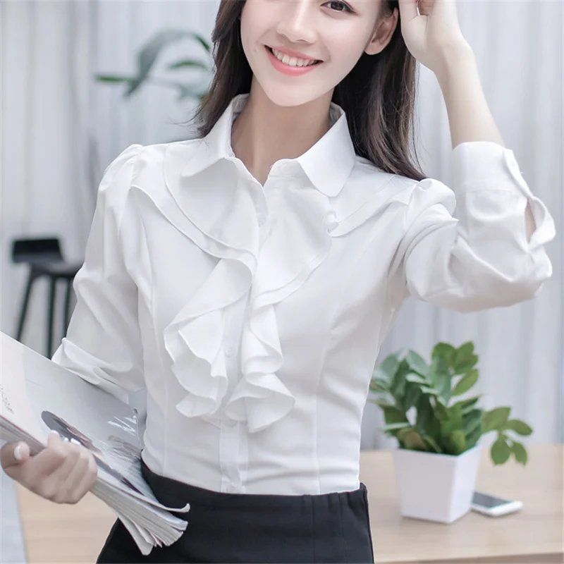 Korean Fashion Women Blouses Shirts Elegant Women Ruffle Chiffon OL Shirt Plus Size Womens Tops and Blouses Blusas Office Lady
Korean Fashion Women Blouses Shirts Elegant Women Ruffle Chiffon OL Shirt Plus Size Womens Tops and Blouses Blusas Office Lady