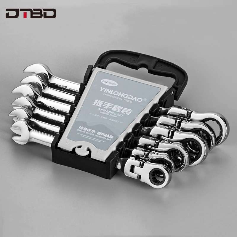 6pcs/set CRV Steel 72 Teeth Ratchet Wrench Set Multiuse Wrenches Dual Use Spanners Tools Kit Fixed/Movable Head Combination Tool
6pcs/set CRV Steel 72 Teeth Ratchet Wrench Set Multiuse Wrenches Dual Use Spanners Tools Kit Fixed/Movable Head Combination Tool