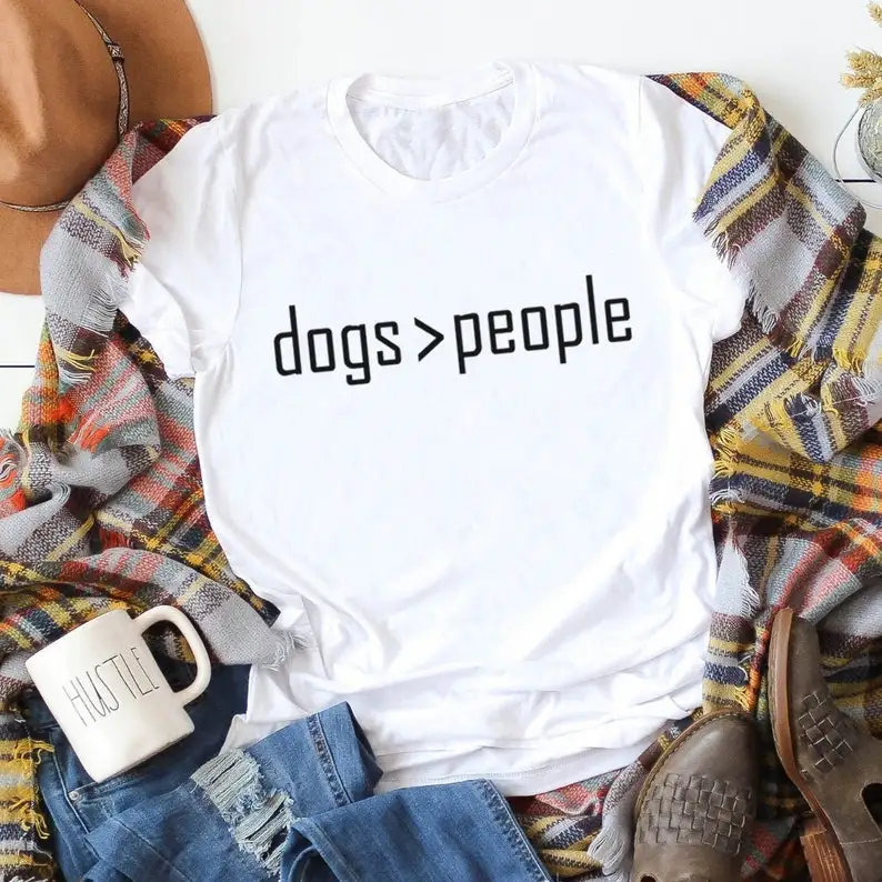 

Sugarbaby Dogs people Funny Graphic Cotton T shirt Dogs Lover People Tee Dogs Are Greater Than People T-shirt Dog Mom Shirt