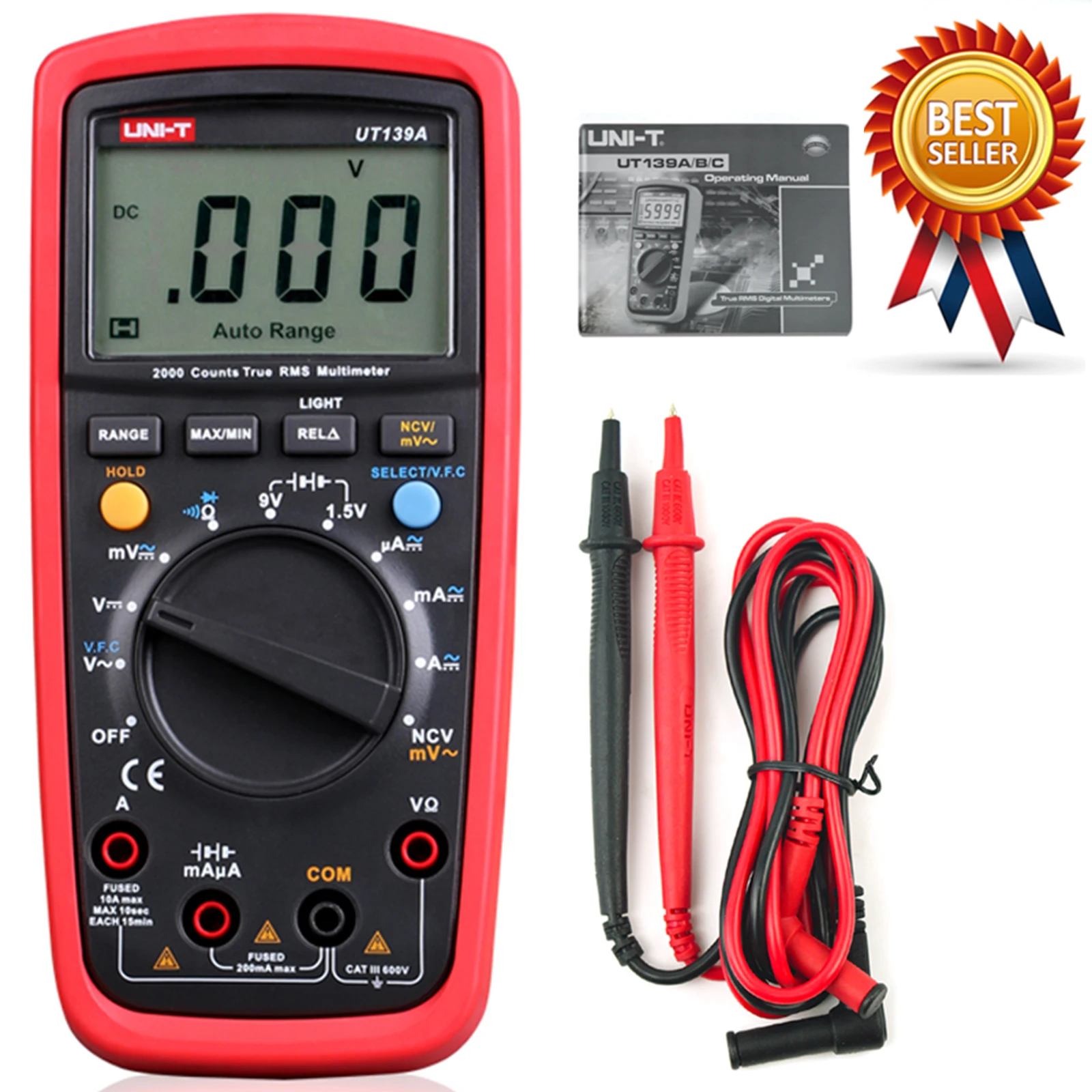 UNI-T UT139A True RMS Профессиональный DMM Автоматический цифровой мультиметр AC/DC напряжение Ом портативный тестер
UNI-T UT139A True RMS Профессиональный DMM Автоматический цифровой мультиметр AC/DC напряжение Ом портативный тестер