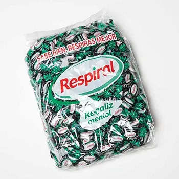 Caramelos respiral regaliz kg.
Caramelos respiral regaliz kg.