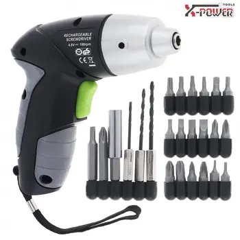 Mini AC 100~240V Cordless Rechargeable 4.8V Electric Screwdriver with LED Lighting and 24pcs Screw Drill Bits Accessories
Mini AC 100~240V Cordless Rechargeable 4.8V Electric Screwdriver with LED Lighting and 24pcs Screw Drill Bits Accessories