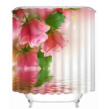 Customizable 3d Shower Curtains Pink Rose Flowers Bathroom Decoration Thicken Polyester Waterproof Bath Curtain + 12 C Type Hook
Customizable 3d Shower Curtains Pink Rose Flowers Bathroom Decoration Thicken Polyester Waterproof Bath Curtain + 12 C Type Hook