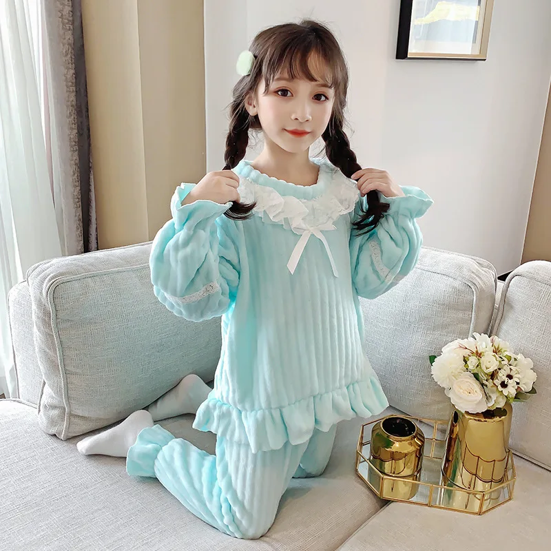 Girls Pajamas Sets Fall Winter Kids Fashion cute Lace Collar Girls Flannel Sets teenager girl suits clothes
Girls Pajamas Sets Fall Winter Kids Fashion cute Lace Collar Girls Flannel Sets teenager girl suits clothes