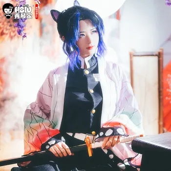 HSIU Kochou Shinobu Anime Cosplay Costume Wig Demon Slayer: Kimetsu no Yaiba Kimono Uniforms Cloak Halloween Gradient hair wig. 
HSIU Kochou Shinobu Anime Cosplay Costume Wig Demon Slayer: Kimetsu no Yaiba Kimono Uniforms Cloak Halloween Gradient hair wig.