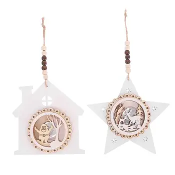 2pcs Christmas Tree Creative Ornament Wooden Hangings Pendant Night Light Decor 
2pcs Christmas Tree Creative Ornament Wooden Hangings Pendant Night Light Decor