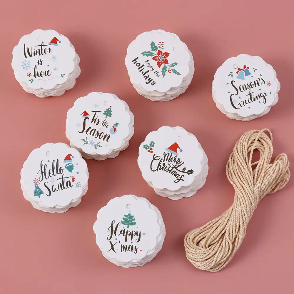 gift kraft paper tags card diy craft label christmas party price