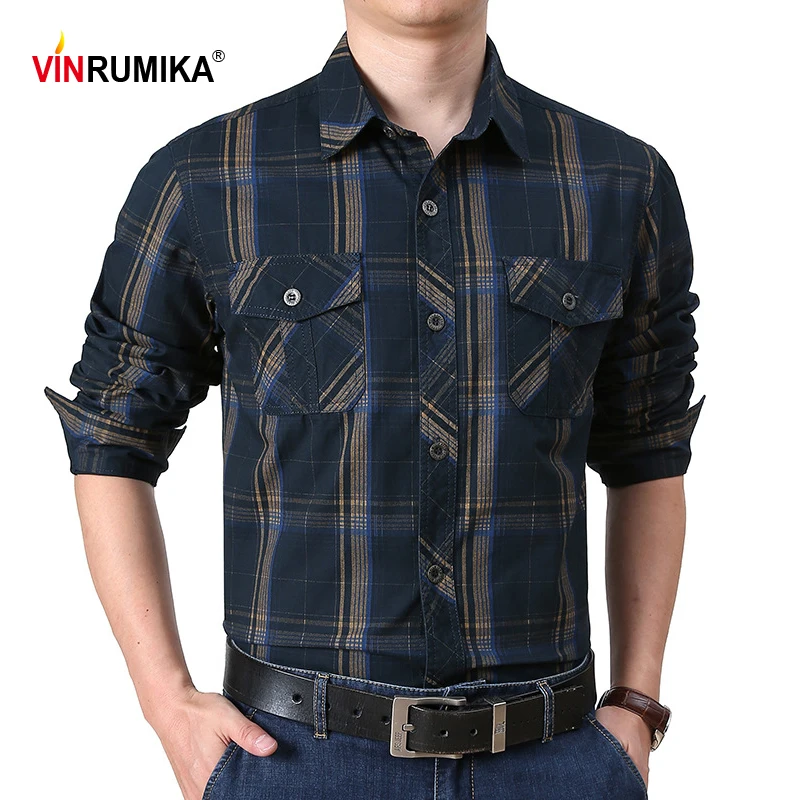 Large Size M-5XL Business Men's Spring Autumn Casual Plaid Long Sleeve Shirt Middle Aged Male 100% Pure Cotton Khaki Grid Shirts
Large Size M-5XL Business Men's Spring Autumn Casual Plaid Long Sleeve Shirt Middle Aged Male 100% Pure Cotton Khaki Grid Shirts