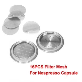 16PCS Coffee Filter Mesh Compatible With Nespresso Metal Diameter 27mm Stainless Steel Refillable Capsules DIY Coffee Maker
16PCS Coffee Filter Mesh Compatible With Nespresso Metal Diameter 27mm Stainless Steel Refillable Capsules DIY Coffee Maker