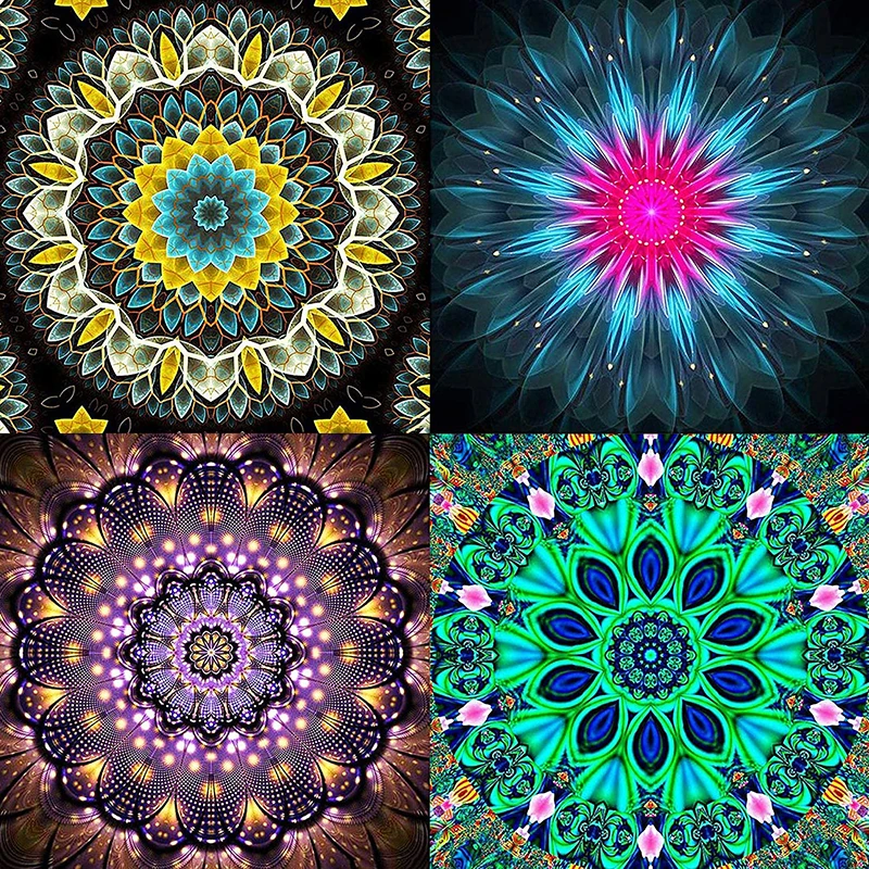 4Pack 5D DIY Diamond Painting Embroidery Cross Craft Decor (25 X 25CM/10X10inch) Mandala Flower
4Pack 5D DIY Diamond Painting Embroidery Cross Craft Decor (25 X 25CM/10X10inch) Mandala Flower