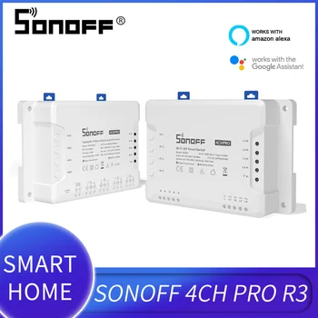 Sonoff 4CH Pro R3 Wifi Switch Remote 433 Mhz RF Switch Voice Control Smart Home Wifi Light Switch Work With Google Home Alexa
Sonoff 4CH Pro R3 Wifi Switch Remote 433 Mhz RF Switch Voice Control Smart Home Wifi Light Switch Work With Google Home Alexa