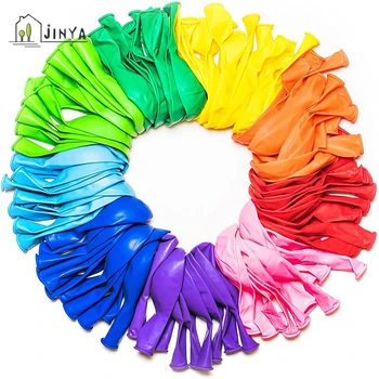 

Balloons Rainbow Set (100 Pack) 12 Inches, Assorted Bright Colors, Made With Strong Multicolored Latex, For Helium Or Air Use