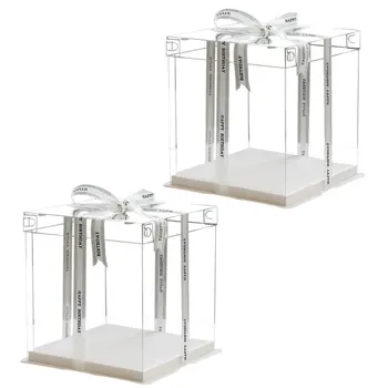 2Pcs 8inch Transparent Plastic Birthday Cake Box Cake Container Box Dessert Storage Box (Transparent)
2Pcs 8inch Transparent Plastic Birthday Cake Box Cake Container Box Dessert Storage Box (Transparent)