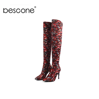 BESCONE Comfortable Women Over The Knee Boots Warm Short Plush Thin Heel Print Shoes New Winter Pointed Toe Ladies Boots BY181
BESCONE Comfortable Women Over The Knee Boots Warm Short Plush Thin Heel Print Shoes New Winter Pointed Toe Ladies Boots BY181
