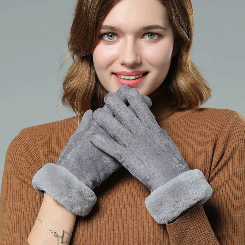 Double Layer Plus Velvet Thick Warm Gloves Women Gloves Outdoor Sports Winter Mittens Touch Screen Luvas Lady Style 
Double Layer Plus Velvet Thick Warm Gloves Women Gloves Outdoor Sports Winter Mittens Touch Screen Luvas Lady Style
