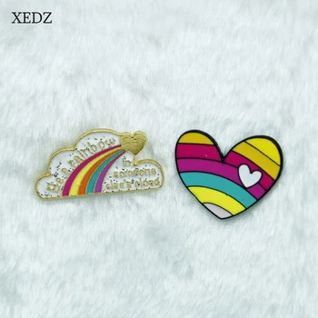 XEDZ White rainbow clouds love heart-shaped brooch fashion cartoon couple girl badge zinc alloy jewelry pendant gift
XEDZ White rainbow clouds love heart-shaped brooch fashion cartoon couple girl badge zinc alloy jewelry pendant gift