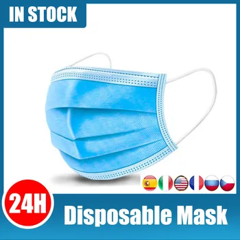 100Pcs Disposable 3 Layer Breathable Face Mask filter Earloop Melt-blown masks Nonwove Filter Disposable mouth Mask
100Pcs Disposable 3 Layer Breathable Face Mask filter Earloop Melt-blown masks Nonwove Filter Disposable mouth Mask