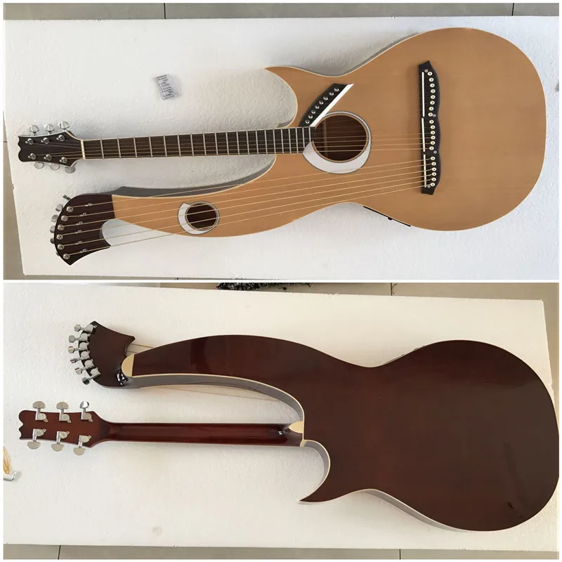 KSG 6/6/8 String Harp Acoustic guitar 6 6 8 string harp Double Necks electric acoustic Guitar Harp Guitar
KSG 6/6/8 String Harp Acoustic guitar 6 6 8 string harp Double Necks electric acoustic Guitar Harp Guitar