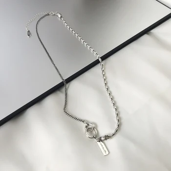 VA-100 Vintage Handmade Circle Square Brand Niche Necklace For Women Thai Silver Color Thick Chain Necklace Hip Hop
VA-100 Vintage Handmade Circle Square Brand Niche Necklace For Women Thai Silver Color Thick Chain Necklace Hip Hop