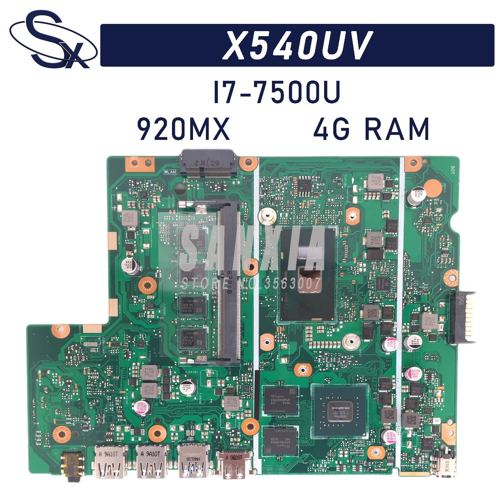 X540UV подходит для ASUS A540U X540U X540UB материнская плата ноутбука с Φ 920MX 4G-RAM | Компьютеры