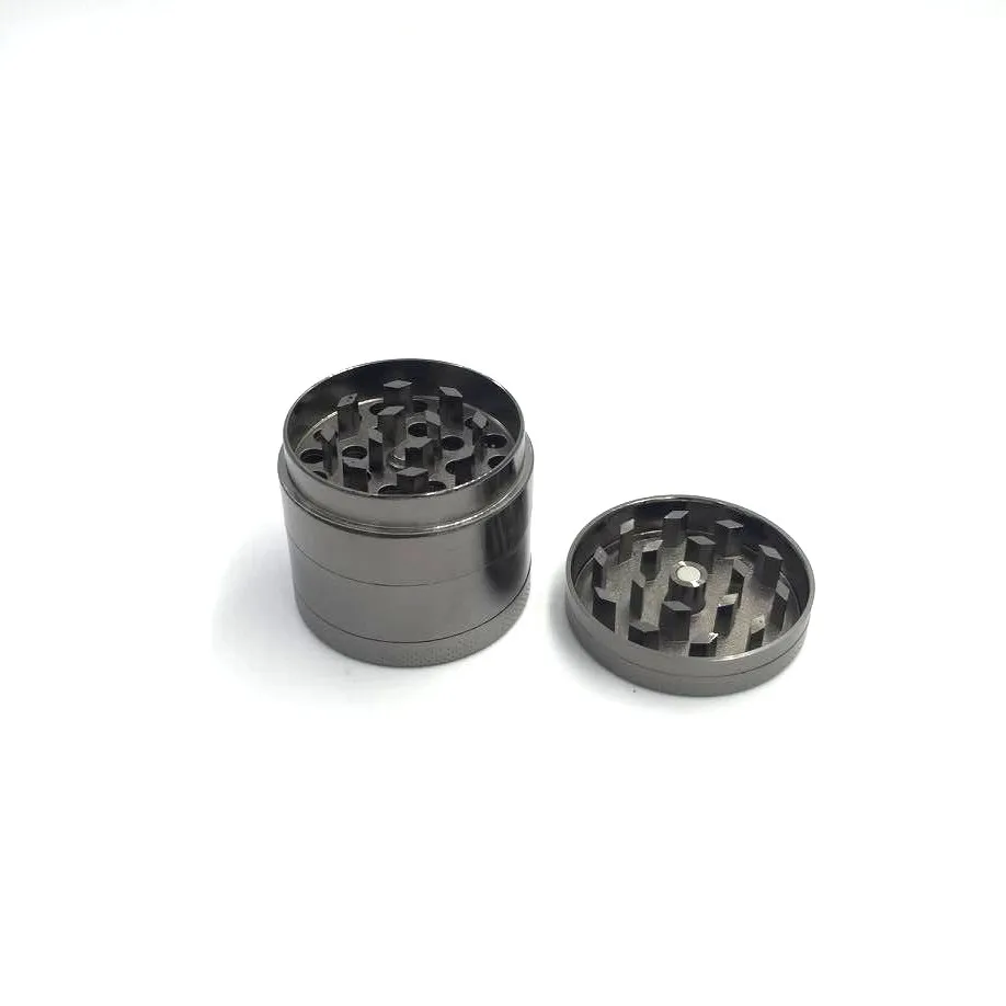 

4-layer Aluminuml Tobacco Grinder Counter Tobacco Herb Spice Grinder 3 Piece Herbal Smoke Chromium Crusher weed accessories FDH