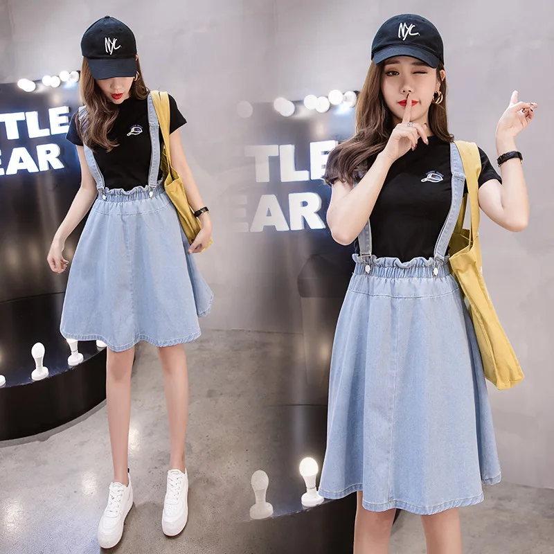 Cowboy Strap Dress Student Korean-style Loose-Fit 2019 High Waist Skirt Large Size Dress Large GIRL'S
Cowboy Strap Dress Student Korean-style Loose-Fit 2019 High Waist Skirt Large Size Dress Large GIRL'S