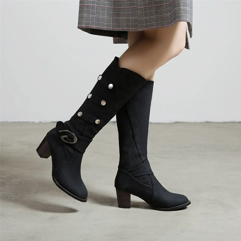 SARAIRIS Dropship Big Size 34-48 Buckle Add Fur Mid Calf Boots Woman Shoes Chunky High Heels Shoes Woman Boots 2019 
SARAIRIS Dropship Big Size 34-48 Buckle Add Fur Mid Calf Boots Woman Shoes Chunky High Heels Shoes Woman Boots 2019