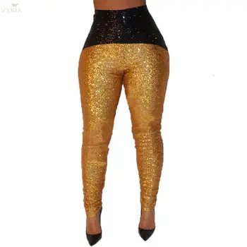 New Spring Winter Bodycon Sequined High Waist Pants Women Trousers Casual Streetwear Femme Elastic Pencil Pants Sparkly Leggings 
New Spring Winter Bodycon Sequined High Waist Pants Women Trousers Casual Streetwear Femme Elastic Pencil Pants Sparkly Leggings