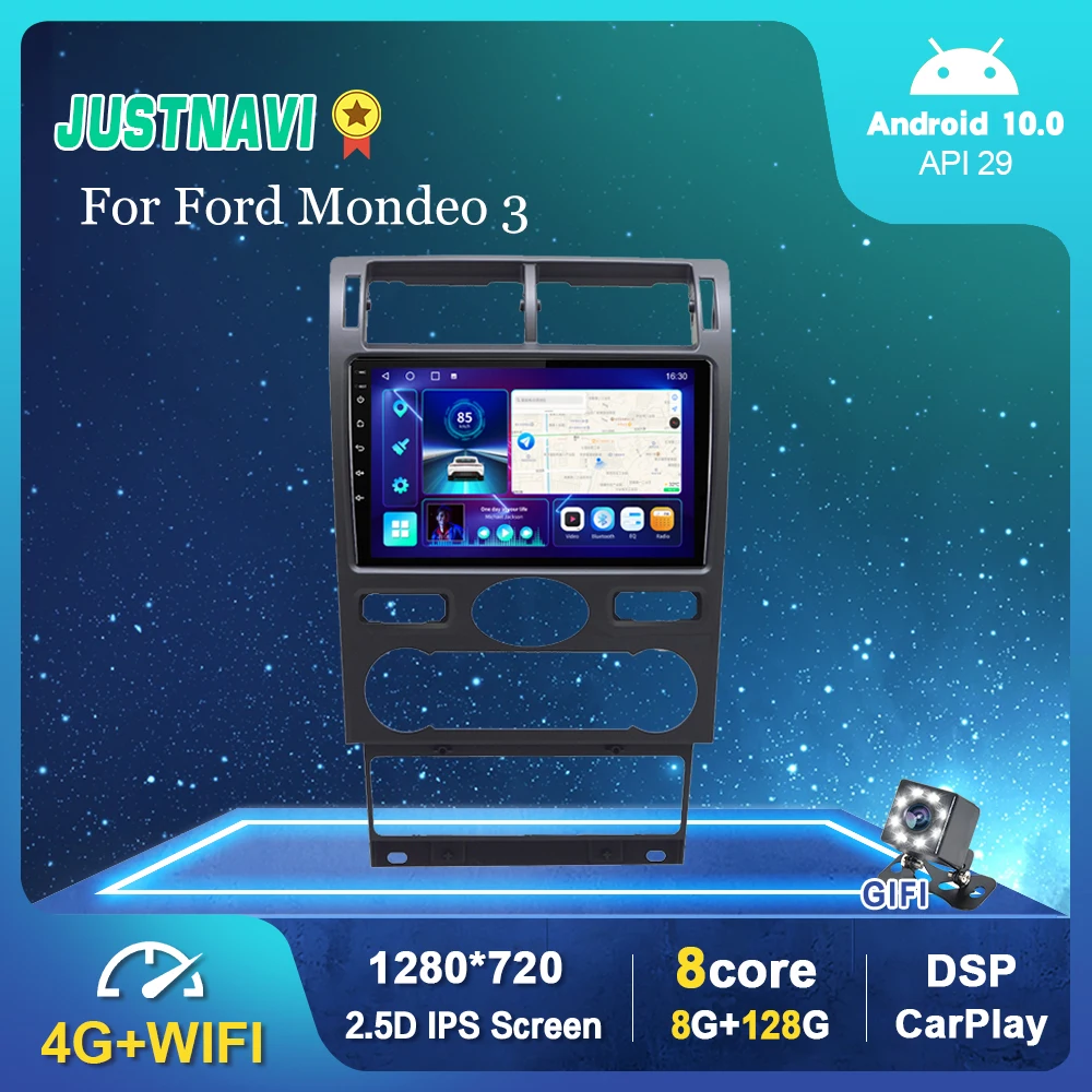 Автомобильный радиоприемник RDS для Ford Mondeo 3 2004 - 2007 GPS мультимедийный стерео