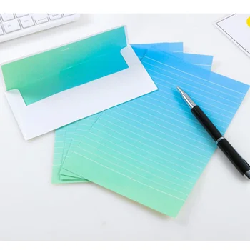 8 Sets Envelopes and Letter Paper Cute Creative Color Gradient Writing Paper for Craft
8 Sets Envelopes and Letter Paper Cute Creative Color Gradient Writing Paper for Craft