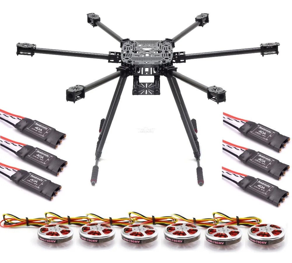 ZD850 Full Carbon Fiber 850mm Hexa-Rotor Frame 5010 360KV Motor 40a Brushless OPTO ESC set
ZD850 Full Carbon Fiber 850mm Hexa-Rotor Frame 5010 360KV Motor 40a Brushless OPTO ESC set