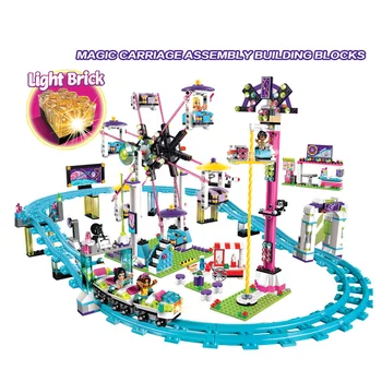 BZDA Large Roller Coaster Building Blocks 1124 PCS Girlfriend City Amusement Park Model Children's Toys DIY Brick Gifts 
BZDA Large Roller Coaster Building Blocks 1124 PCS Girlfriend City Amusement Park Model Children's Toys DIY Brick Gifts