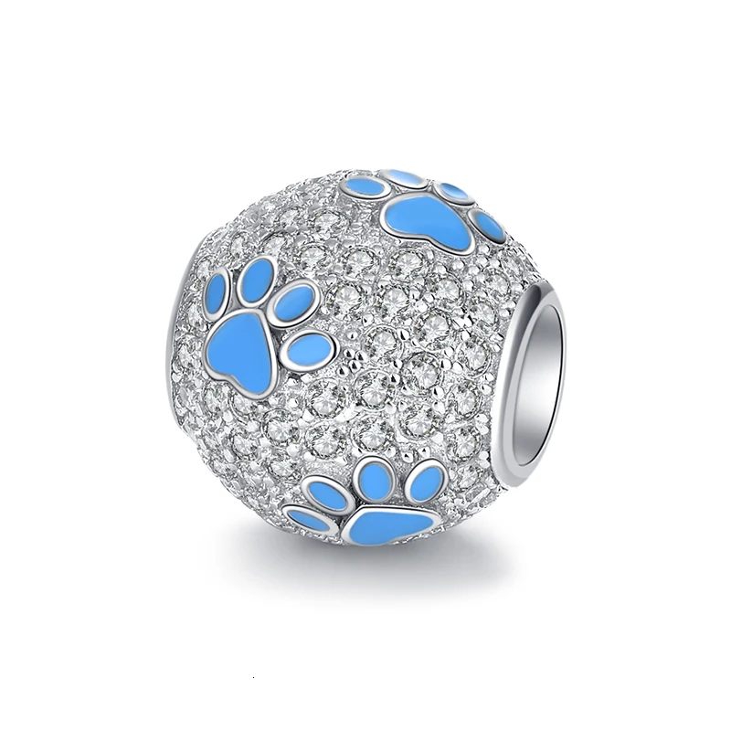 Strollgirl 100% 925 Sterling Silver White zircon Charm Blue Enamel Dog Paw Beads Fit Pandora Bracelet Woman Fashion Jewelry Gift
Strollgirl 100% 925 Sterling Silver White zircon Charm Blue Enamel Dog Paw Beads Fit Pandora Bracelet Woman Fashion Jewelry Gift
