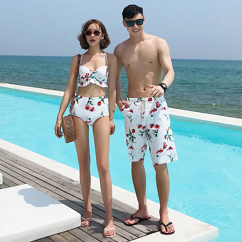 Couples Bathing Suit Women's Three-piece Set Skirt Split Type Bikini Underwire Push up Slimming High-waisted Belly Covering Cons
Couples Bathing Suit Women's Three-piece Set Skirt Split Type Bikini Underwire Push up Slimming High-waisted Belly Covering Cons