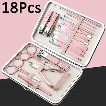 18PCS Rose Gold Nail Cuticle Pusher Remover Clipper Scissor Nipper Tweezer Picker Stainless Steel Manicure Nail Art Tools Kit
18PCS Rose Gold Nail Cuticle Pusher Remover Clipper Scissor Nipper Tweezer Picker Stainless Steel Manicure Nail Art Tools Kit