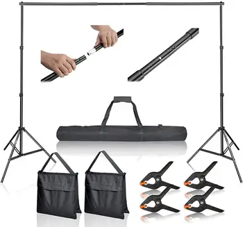 Background Stand Photo Background Backdrop Support System Kit with Carry Bag Photo Video Studio Kits Professional Photography
Background Stand Photo Background Backdrop Support System Kit with Carry Bag Photo Video Studio Kits Professional Photography