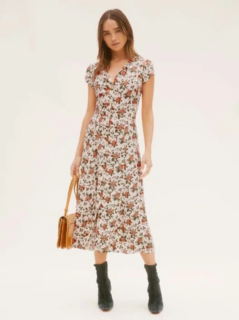 Fashion Summer Sundress Flower Printed Loose Evening Partydress Midi Skirt Elegant Women's Dresses For Party 2022
Fashion Summer Sundress Flower Printed Loose Evening Partydress Midi Skirt Elegant Women's Dresses For Party 2022