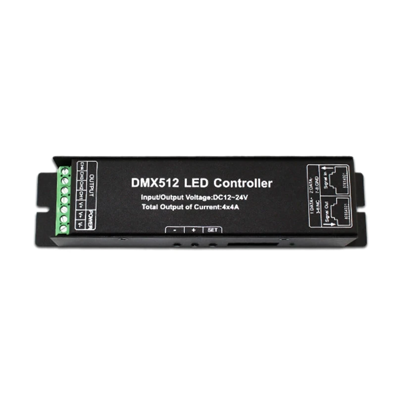 4CH DC12-24V RGB RGBW DMX 512 Controller RGB RGBW LED DMX512 Decoder 4 Channel x 4A for LED Strip Light
4CH DC12-24V RGB RGBW DMX 512 Controller RGB RGBW LED DMX512 Decoder 4 Channel x 4A for LED Strip Light