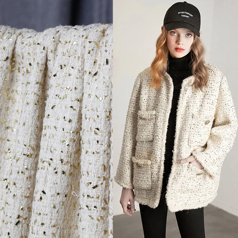 The Cloth France White Golden Wool Tweed Fabrics Autumn Jacket Dress Suits Garment Materials The Sewing Cloth Meter Freeshipping
The Cloth France White Golden Wool Tweed Fabrics Autumn Jacket Dress Suits Garment Materials The Sewing Cloth Meter Freeshipping
