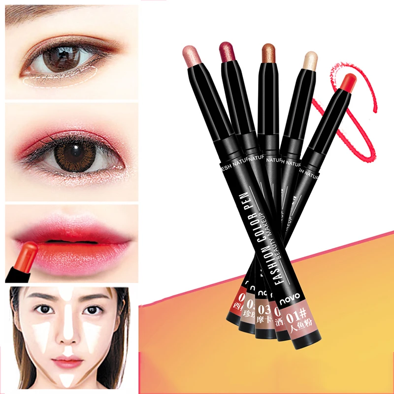 ZHENDUO 12 colors Multifunctional beauty pen highlighter glitter eyeshadow stick makeup eye shadow lip blush matte lipstick pen
ZHENDUO 12 colors Multifunctional beauty pen highlighter glitter eyeshadow stick makeup eye shadow lip blush matte lipstick pen