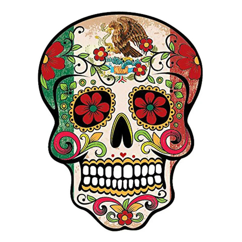 MEXICAN SUGAR SKULL Car Sticker Window Motorcycle Decor Superior Quality Vinyl Reflective Cover Scratches Waterproof PVC
MEXICAN SUGAR SKULL Car Sticker Window Motorcycle Decor Superior Quality Vinyl Reflective Cover Scratches Waterproof PVC
