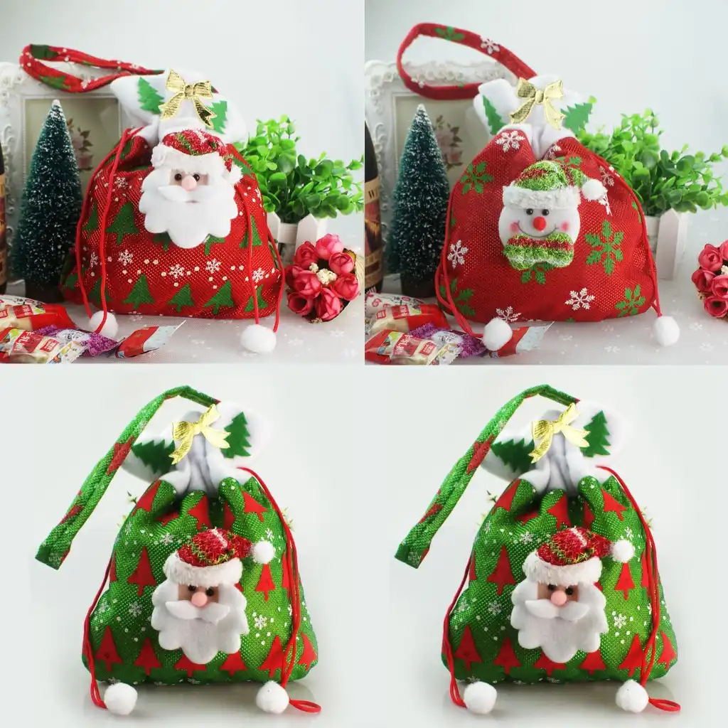 christmas decorations new santa claus gift bag christmas snowman