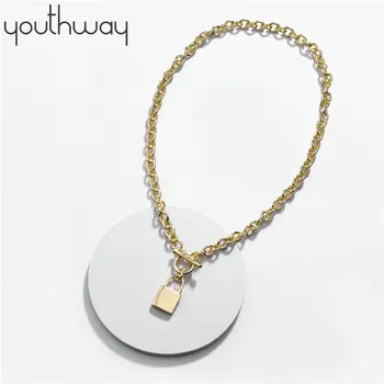 New arrivals lucky lock Pendant chain necklace Gold Color Toggle Clasp choker Necklace Fashion Short sweater Necklace for women
New arrivals lucky lock Pendant chain necklace Gold Color Toggle Clasp choker Necklace Fashion Short sweater Necklace for women