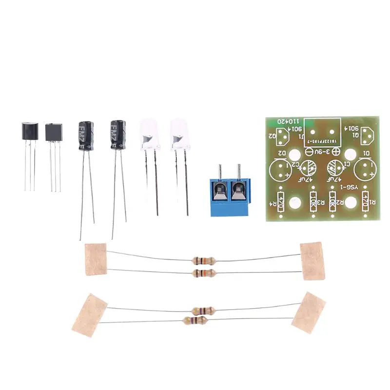 1Set Electronic DIY Making Kits Breathing Light Repair Parts Flashing Lamp Electronic Circuit Board Tools